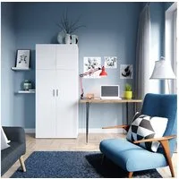 Vicco Aktenschrank Frank, Weiß/Weiß, 80 x 182.4 cm (1-St)