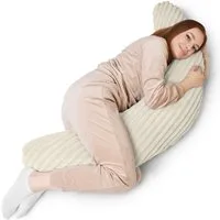 Amilian Stillkissen XXL 170 cm Schwangerschaftskissen Seitenschläferkissen U-Form, mit Bezug, weiche Füllung, geräuscharm, formstabil