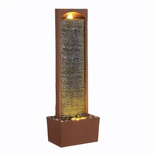 Teamson Home Gartenbrunnen, Rot, Kunststoff, 34.01x97.99x22 cm, Gartenzubehör, Gartendeko