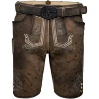Krüger Trachtenlederhose Harvey mit Gürtel Herren (1-tlg) Trachtenlederhose, Trachtenhose, Bayerische Lederhose, Oktoberfest