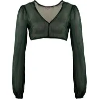 MarJo Dirndlbluse Dirndlbluse Salching flaschengrün
