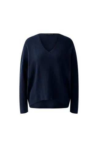 Oui - FREYJA Pullover darkblue - Gr. - 40
