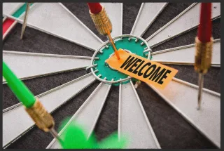 Fussmatte Welcome Darts 10111 | Größe: 60 cm x 45 cm