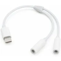 Bolwins P05 USB-C auf 2x 3,5mm Klinke Audio Adapter Kopfhörer Aux Splitter USB-Kabel, USB-C Stecker, 2× 3,5 mm Klinkenbuchse (13.5 cm), Dual-Audioausgabe, nur Audio (kein Mikrofon)