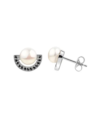 Zeeme Pearls Ohrstecker 925/- Sterling Silber Süßwasserperle