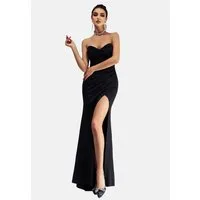 Moda Minx Jerseykleid Evelyn Long Dress mit langem Beinschlitz