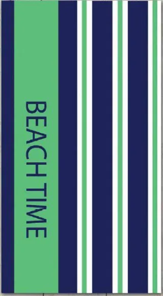 KATAG - Jac.Vel.Strandtuch beach stripe green - Gr. - 90