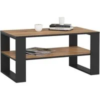 Milord FURNITURE Couchtisch Holz mit einem Regal, 92x45x53cm Wohnzimmertisch (Sofatisch, einfacher Aufbau)
