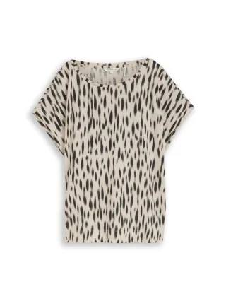Tom Tailor - Locker geschnittenes T-Shirt beige - Gr. - S