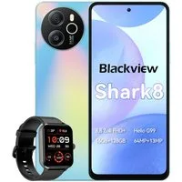 blackview Shark8(8+256) incl. R50 smartwatch Handy (6.8 Zoll, 256 GB Speicherplatz, 64 MP Kamera, 2.4K Display, Dual 4G, NFC/Face ID)
