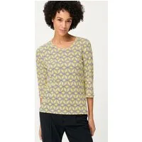 Olsen T-Shirt Shirt mit Allover-Dessin und 3/4-Ärmeln