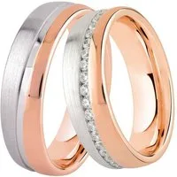 DOOSTI Trauring Schmuck Geschenk Silber 925 Trauring Ehering Partnerring LIEBE, wahlweise mit oder ohne Zirkonia