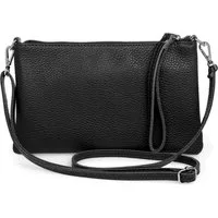 Caspar Clutch Abendtasche Kompakte Damen Leder Tasche - CLASSIC LINE - Modell No.834, leicht, elegant & unempfindlich - 100% Echtleder - Handmade in Italy