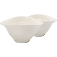 Villeroy & Boch Schale Suppenschalen 2er-Set Vapiano weiß, Premium Porcelain