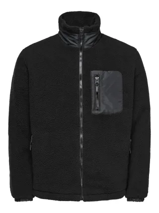 ONLY&SONS - ONSTYRO PADDED SHERPA JACKET NOOS Black - Gr. - M