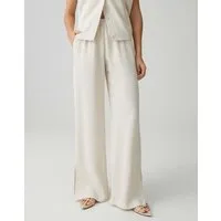 OPUS PANTS Stoffhose Mucia moss mit dezenter Struktur Praktische Taschen runden den entspannten Look ab