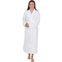 Wewo fashion Unisex-Bademantel 3002, Langform, Frottier, Kimono-Kragen, Gürtel, klassisch elegant