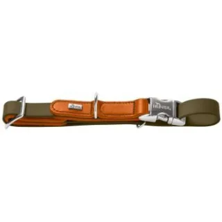 Dog Sport HUNTER Hundehalsung wolmar biothane x leder alu strong khaki L
