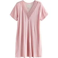 LAURA ASHLEY Nachthemd Laura Ashley Nachthemd mit Spitzenbesatz (1-tlg)