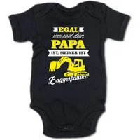 G-graphics Kurzarmbody Egal wie cool dein Papa ist, meiner ist Baggerfahrer! Baby Body mit Spruch / Motiv / Aufdruck • zur Geburt / Babyparty