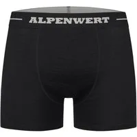 Alpenwert Boxershorts Herren aus 100% Merinowolle – atmungsaktiv, weich & komfortabel (Packung) Antibakteriell, Anti-Schweiß-Geruch und kein einschneiden - Outdoor