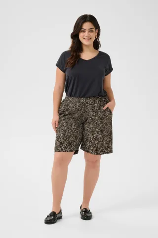 Shorts Loose fit Brown Leopard Print dark brown