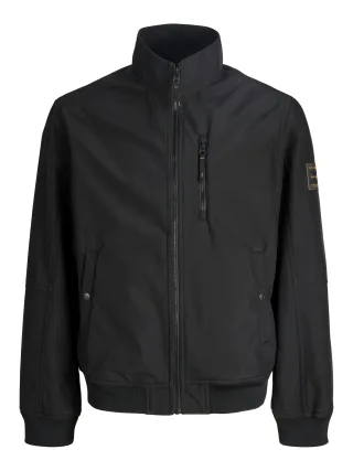 JACK&JONES - JJEPARKER SOFTSHELL BOMBER SN Black - Gr. - S