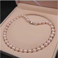ROUGEMONT Perlenkette Luxuriöse Damen Perlen Halskette Perlen 10mm 45cm 925 Silber
