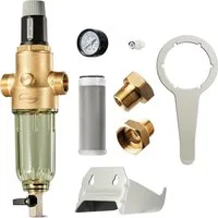 iSpring Rückspülfilter WSP50PRG Rückspülfilter mit Druckminderer & Manometer - 50 Mikron, G1" (1 St)