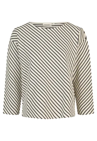 BROADWAY NYC FASHION - Sweats soft white stripe - Gr. - M/001