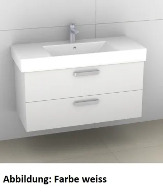 Artiqua 412 Waschtischunterschrank für Strada K0790 Weiß Hochglanz Select, 412-WU2L-I20-7160-125 412-WU2L-I20-7160-125