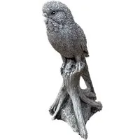 Stone and Style Gartenfigur Frostfeste Steinfigur Wellensittich