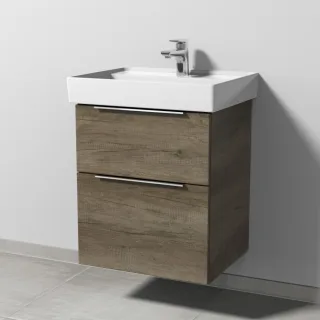 Sanipa 3way Waschtischunterbau zu Villeroy & Boch Collaro Waschtisch mit 2 Auszügen, Eiche-Nebraska UM83337