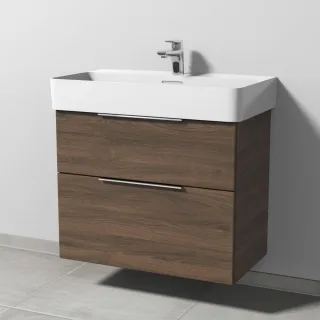 Sanipa 3way Waschtischunterbau zu Laufen VAL Waschtisch mit 2 Auszügen, Eiche-Arizona UM82380