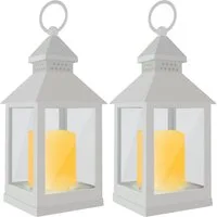 EAXUS LED Laterne Windlicht mit realistischem Flammeneffekt, LED fest integriert, warmweiß, 360° drehbarer Aufhängering, täuschend echte LED-Kerze