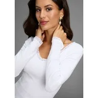 AJC Langarmshirt aus Rippware, sehr figurbetonte Passform