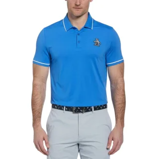 Original Penguin - Poloshirt für Herren, Emblem, Regulär (Nebelblau)