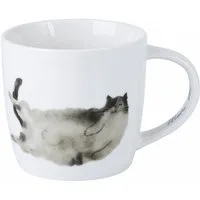 Maxwell & Williams Becher Feline Friends - Belly Up 400 ml, Porzellan