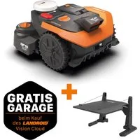 Worx Rasenmähroboter Landroid Vision Cloud WR308E 2WD ohne Begrenzungskabel, Auto-Mapping, bis 800 m² Rasenfläche, (KI-Hinderniserkennung, VSLAM+ RTK Cloud Navigation, Cut-to-Zero), App-Steuerung