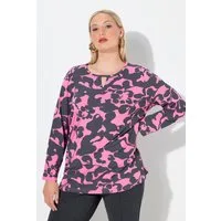 Ulla Popken Longsleeve Shirt Keyhole Rundhalssschnitt Langarm