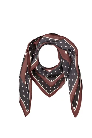 Garcia - Tuch mit Polka-Dots braun - Gr. - ONE SIZE