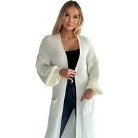 Mississhop Longstrickjacke Cardigan Longstrickjacke extra lange Strickjacke M. 384