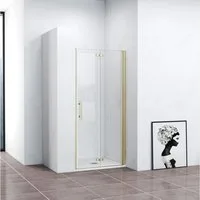 duschspa Dusch-Falttür Faltbar+drehbar Nischentür Duschwand Duschtür Duschabtrennung, 90x195 cm, Sicherheitsglas, Duschwand erhältlich in 7 verschiedenen Breiten