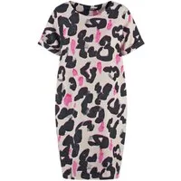 Taifun Midikleid – Midikleid mit All-Over-Print & Rundhalsausschnitt - Kurzarm