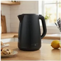 HOMCOM Wasserkocher Kettle 360° Basis Schnellkochfunktion Schwarz, 1.7 l, 2200 W, Trockengehschutz, Abschaltautomatik, Kalkfilter
