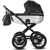 Knirpsenland Kombi-Kinderwagen Premium Retro Exclusive 2in1 inkl. Sportwagen, Wickeltasche & Zubehör, (Spar-Set), Kinderwagen, Handarbeit, 2in1 Kombi mit Babywanne und Sportsitz