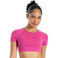 Smilodox Trainingsshirt Soheli, Seamless Fitness Crop Top mit kurzem Ärmel, Gym & Yogashirt Seamless, Bewegungsfreiheit, Trainingsshirt, bauchfrei