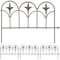 relaxdays Beetbegrenzung Beeteinfassung Metall 4er Set