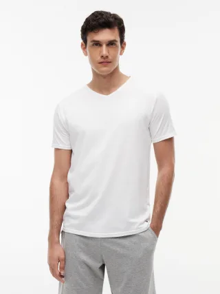 STRETCH VN TEE SS 3PACK White - Gr. - XL