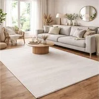 Carpetilla Designteppich Designer Wohnzimmer Teppich abstrakte Musterung modern Cream-Beige, Rechtetig, wohnzimmer